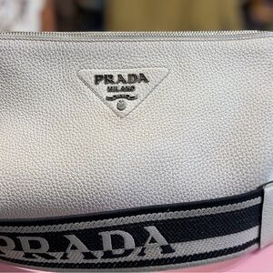 Prada Off-White Textured Leather Bag